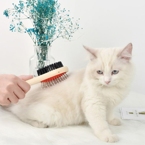 Stalen plastic hondenborstel