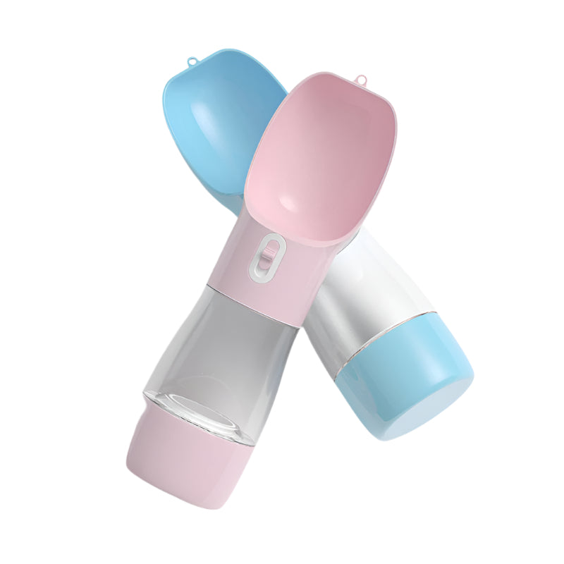 Draagbare voer- en waterfles voor huisdieren